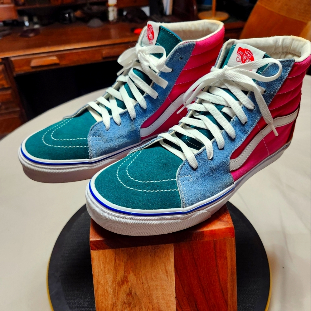 Vans Multi-Colored Suede Hi-Top Sneakers In Men's US 10.5 and Women's 12